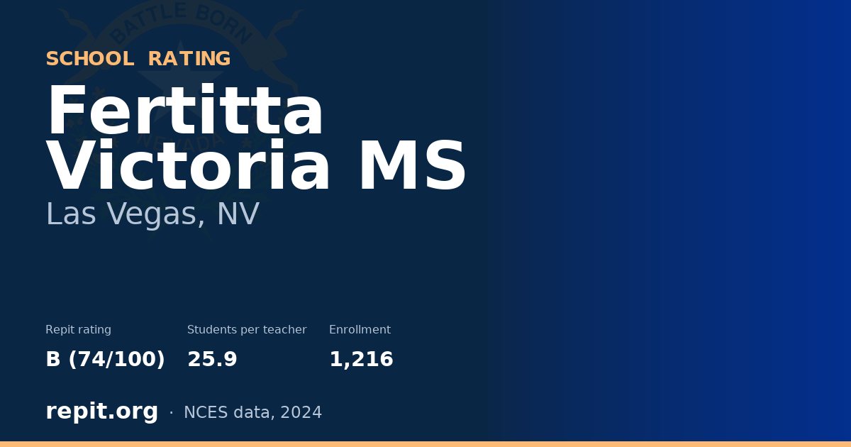 Fertitta Victoria MS, Las Vegas, NV — Repit school rating B (74/100)
