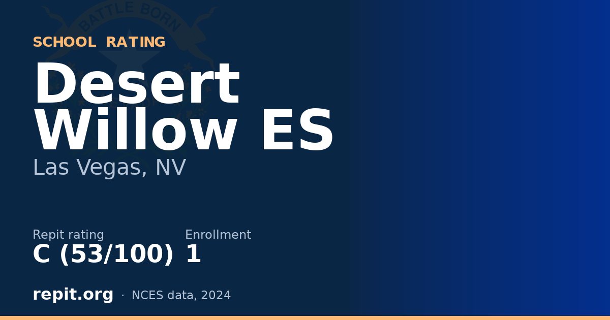 Desert Willow ES, Las Vegas, NV — Repit school rating C (53/100)