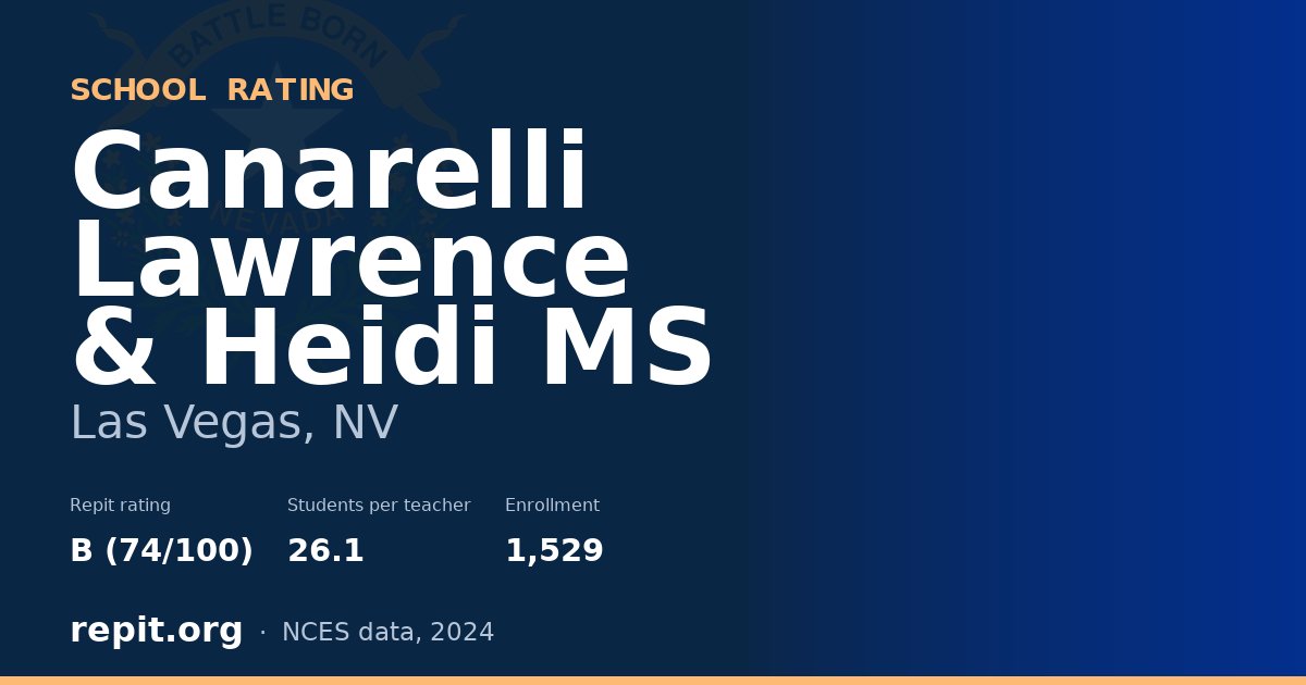 Canarelli Lawrence & Heidi MS, Las Vegas, NV — Repit school rating B (74/100)
