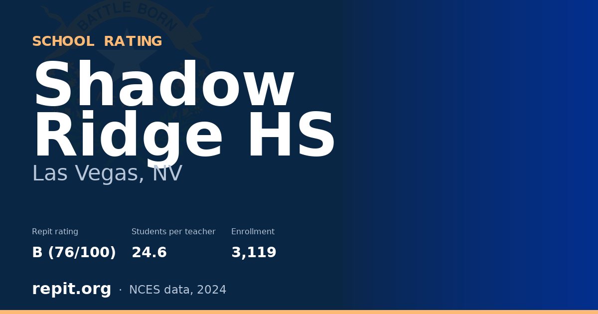 Shadow Ridge HS, Las Vegas, NV — Repit school rating B (76/100)
