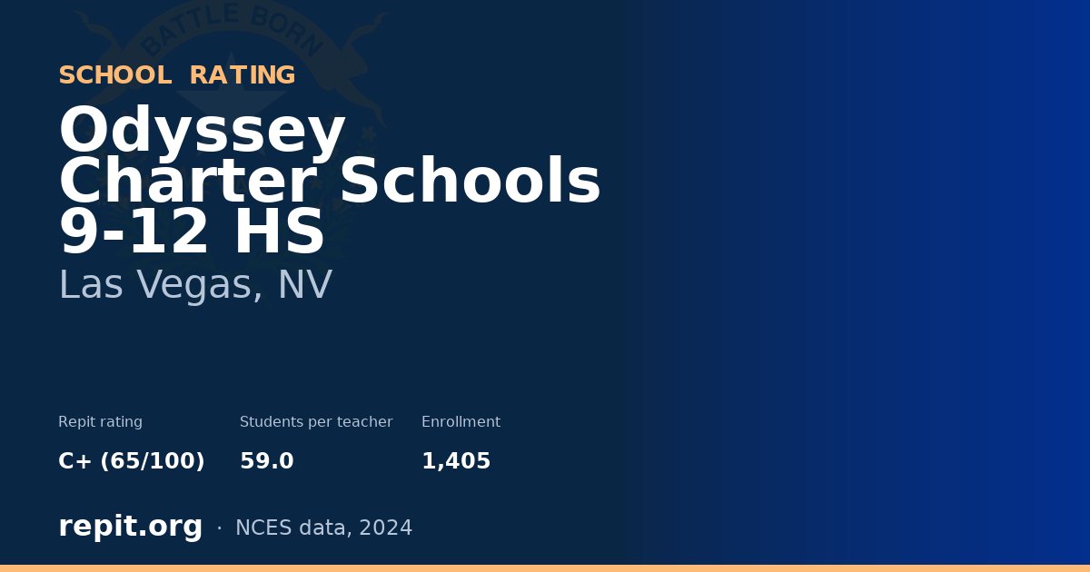 Odyssey Charter Schools 9-12 HS, Las Vegas, NV — Repit school rating C+ (65/100)