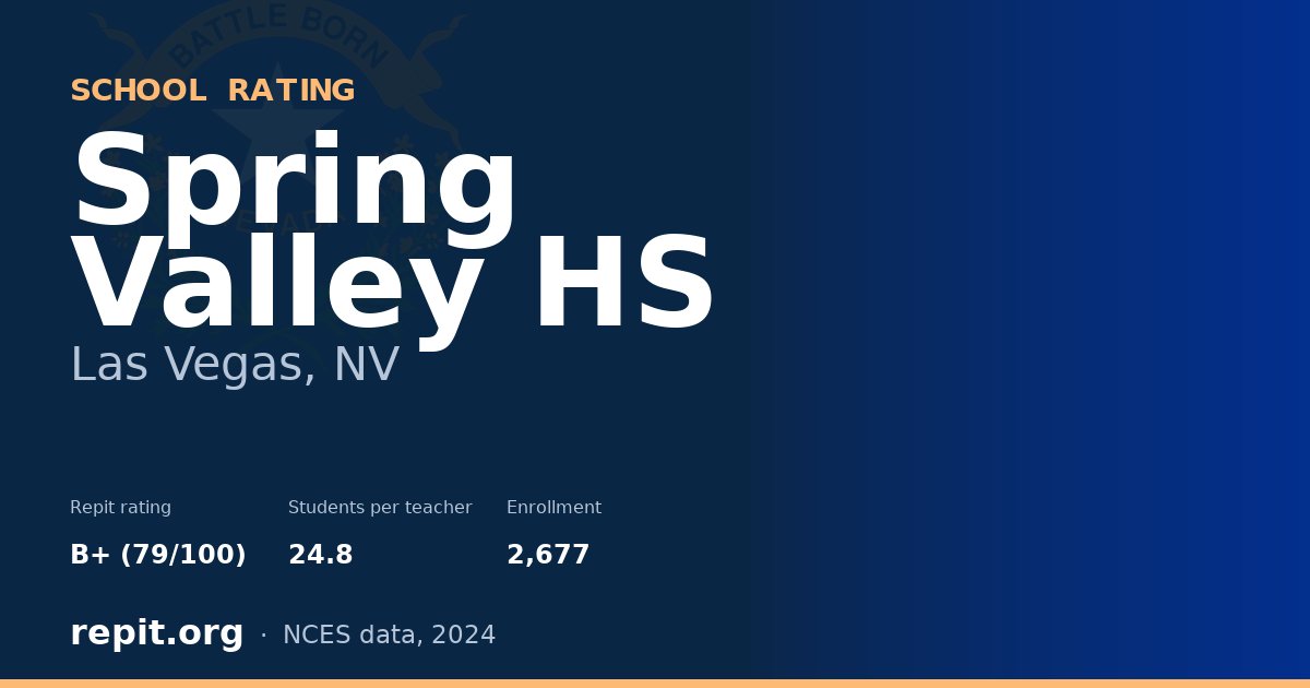 Spring Valley HS, Las Vegas, NV — Repit school rating B+ (79/100)