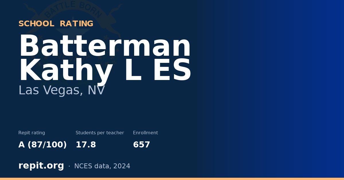 Batterman Kathy L ES, Las Vegas, NV — Repit school rating A (87/100)