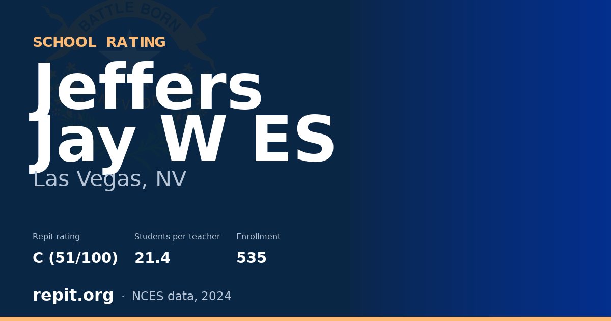 Jeffers Jay W ES, Las Vegas, NV — Repit school rating C (51/100)