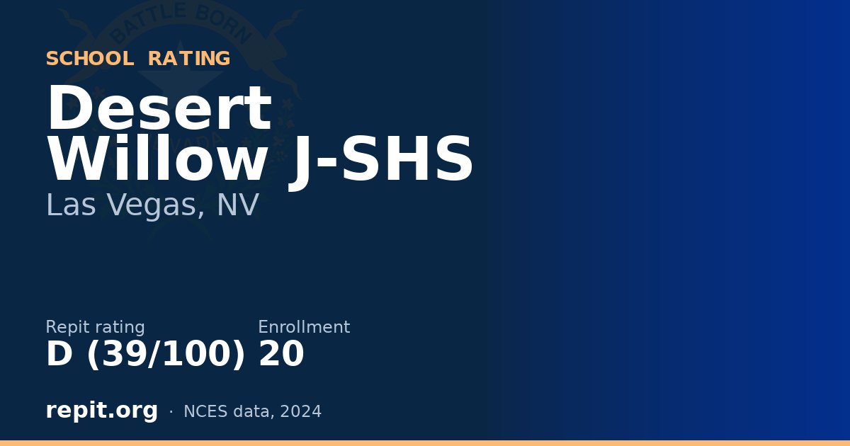Desert Willow J-SHS, Las Vegas, NV — Repit school rating D (39/100)