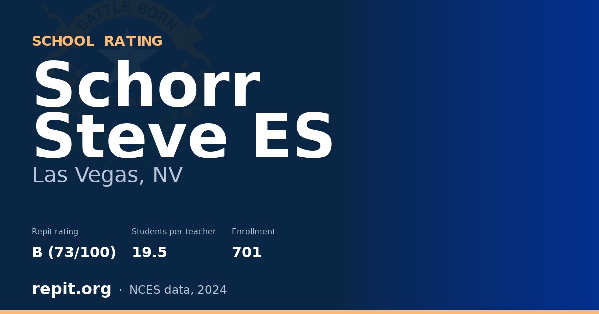 Schorr Steve ES, Las Vegas, NV — Repit school rating B (73/100)