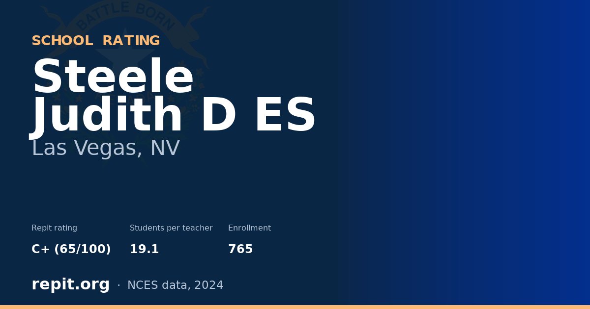 Steele Judith D ES, Las Vegas, NV — Repit school rating C+ (65/100)