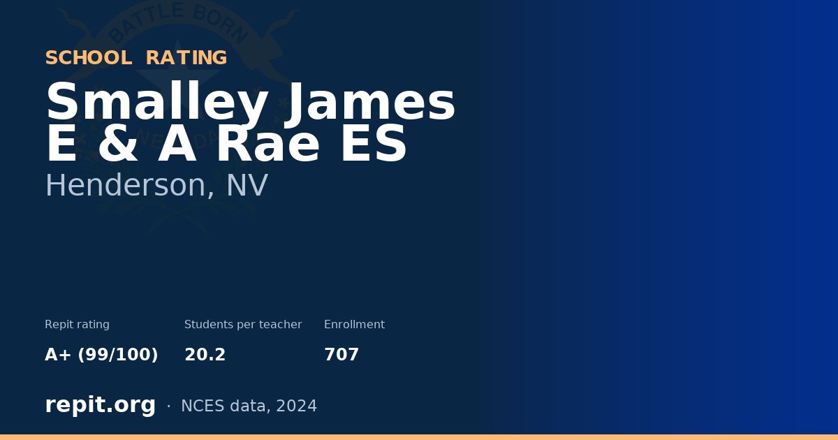Smalley James E & A Rae ES, Henderson, NV — Repit school rating A+ (99/100)