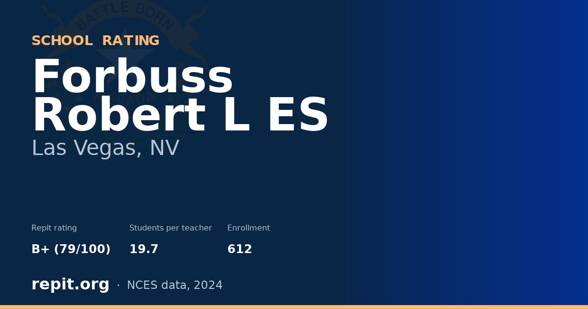 Forbuss Robert L ES, Las Vegas, NV — Repit school rating B+ (79/100)