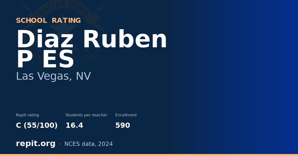 Diaz Ruben P ES, Las Vegas, NV — Repit school rating C (55/100)