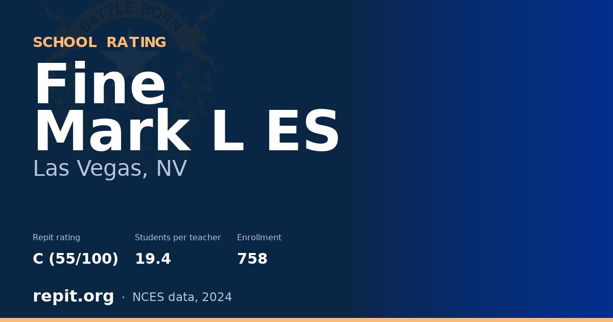 Fine Mark L ES, Las Vegas, NV — Repit school rating C (55/100)