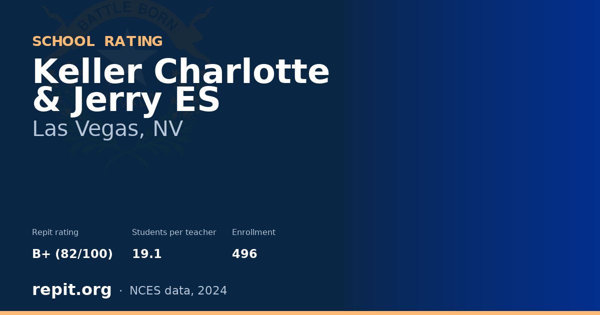 Keller Charlotte & Jerry ES, Las Vegas, NV — Repit school rating B+ (82/100)