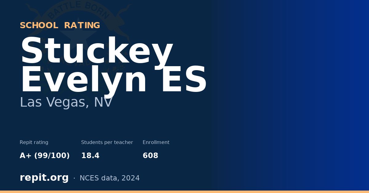 Stuckey Evelyn ES, Las Vegas, NV — Repit school rating A+ (99/100)