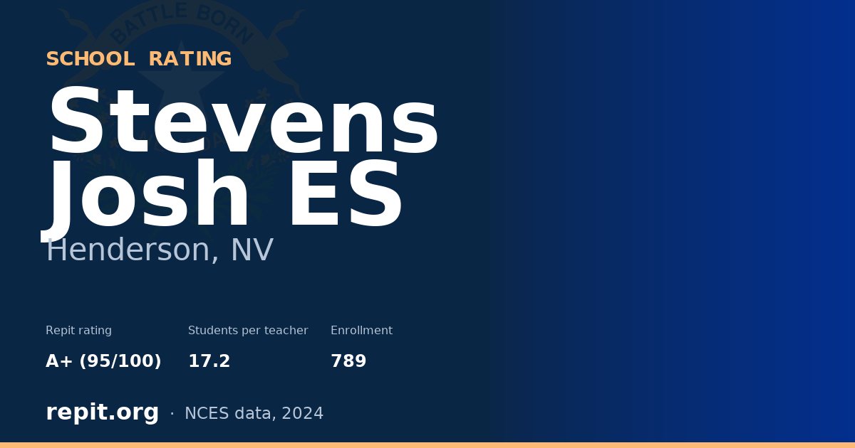 Stevens Josh ES, Henderson, NV — Repit school rating A+ (95/100)
