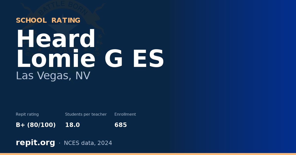 Heard Lomie G ES, Las Vegas, NV — Repit school rating B+ (80/100)