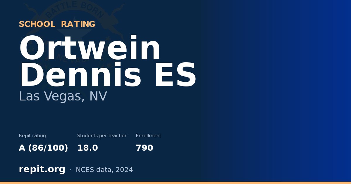 Ortwein Dennis ES, Las Vegas, NV — Repit school rating A (86/100)