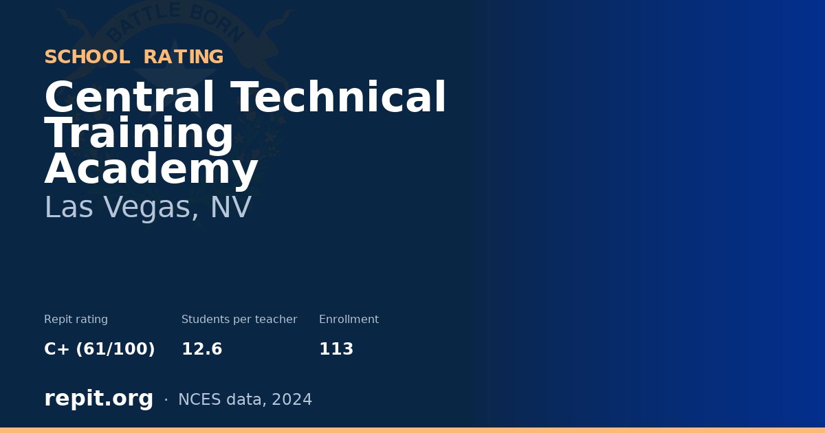 Central Technical Training Academy, Las Vegas, NV — Repit school rating C+ (61/100)