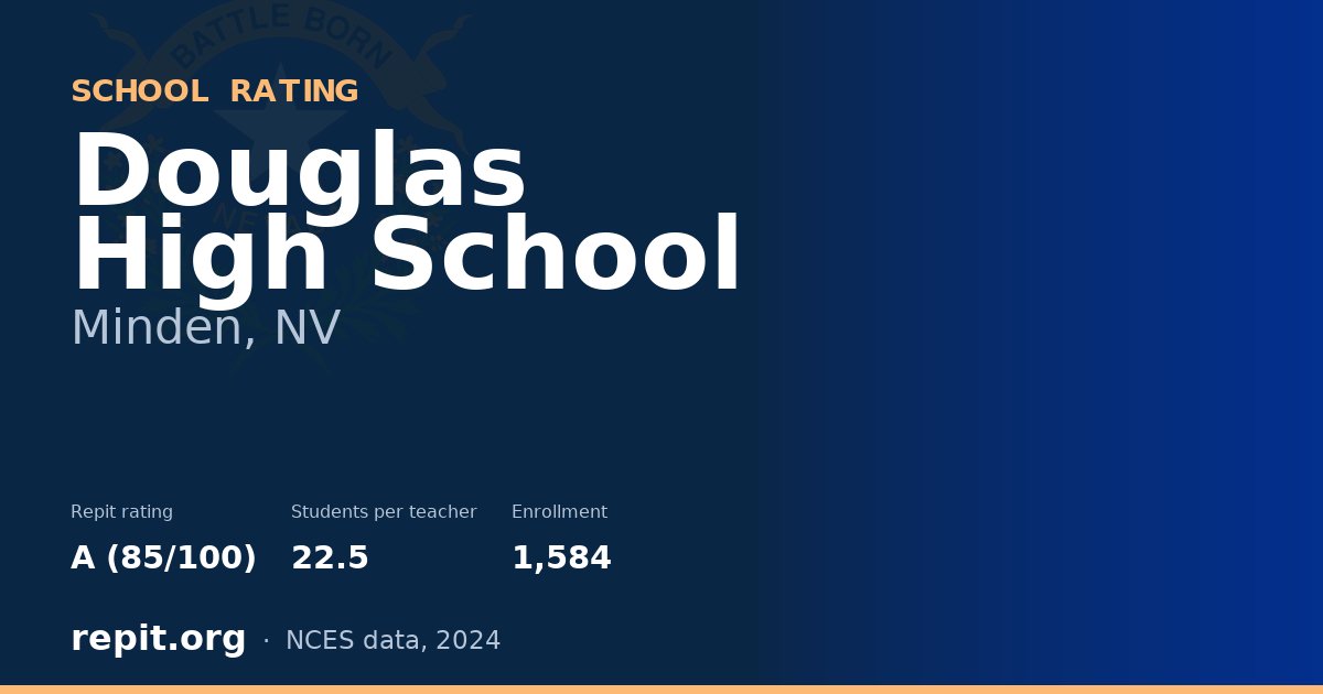 Douglas High School, Minden, NV — Repit school rating A (85/100)