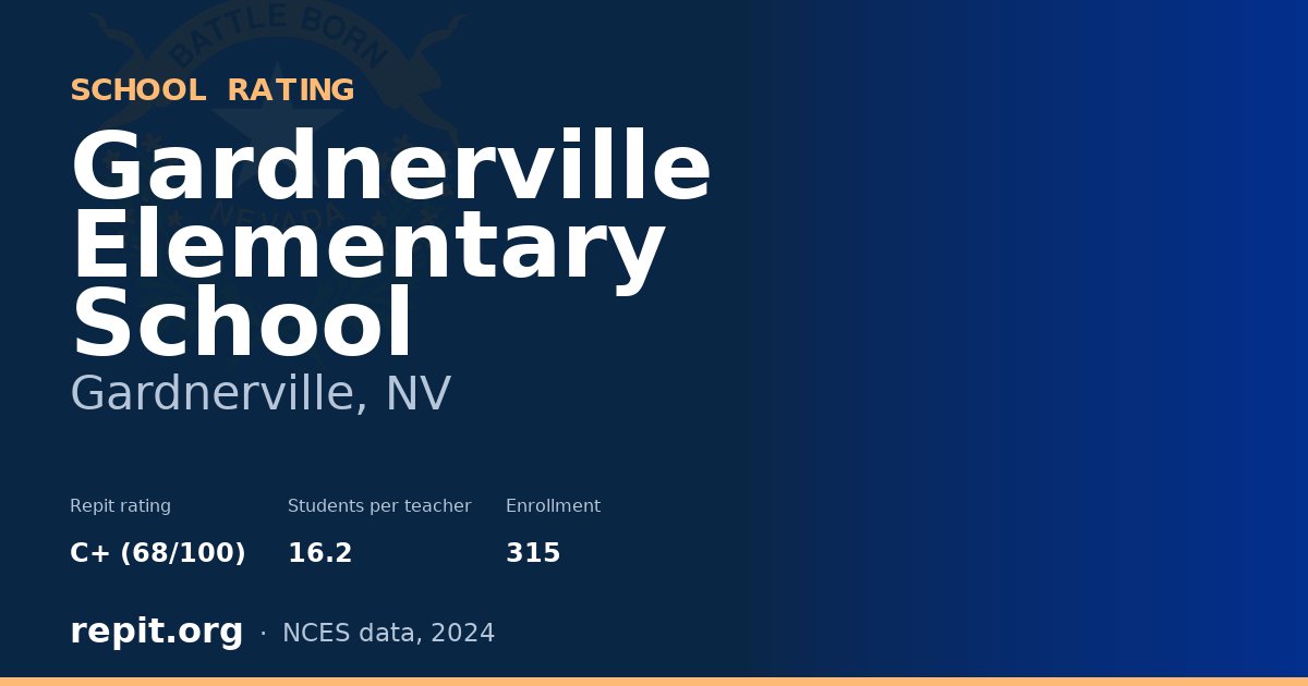 Gardnerville Elementary School, Gardnerville, NV — Repit school rating C+ (68/100)