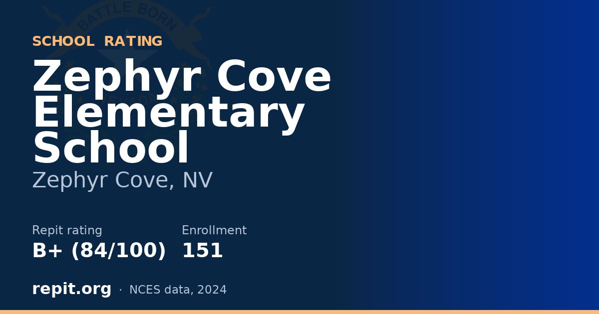 Zephyr Cove Elementary School, Zephyr Cove, NV — Repit school rating B+ (84/100)