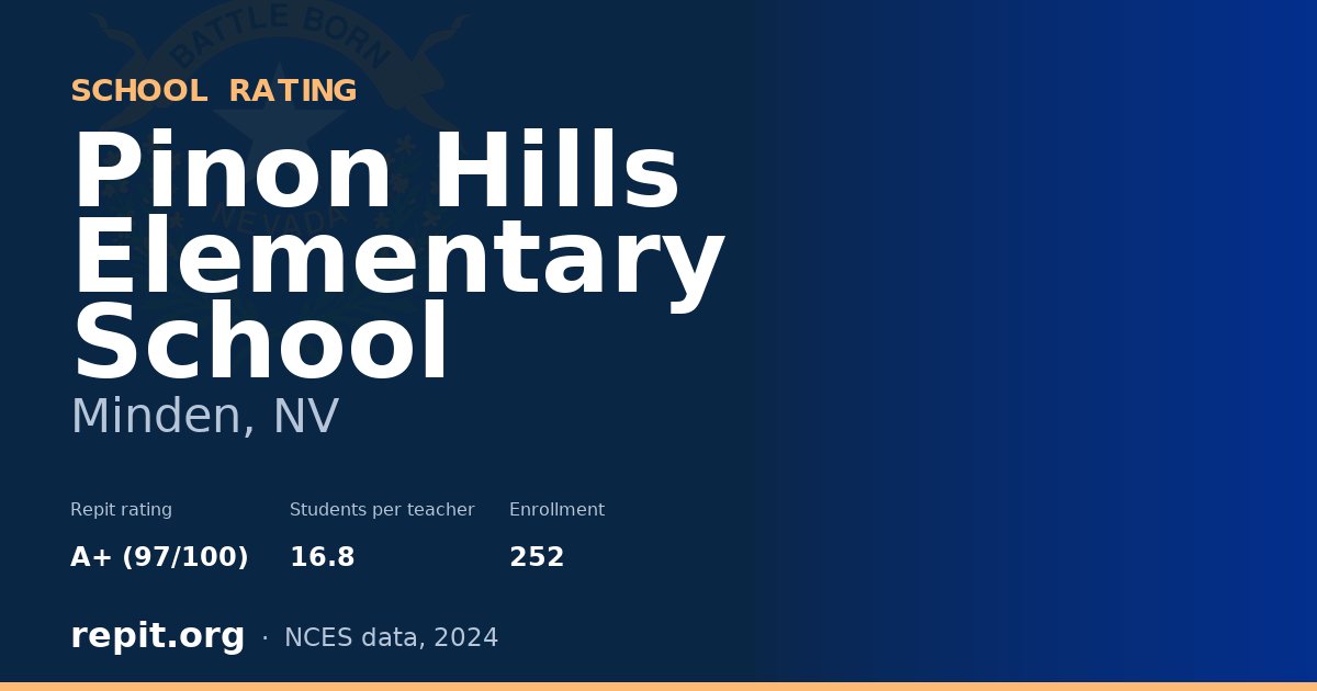 Pinon Hills Elementary School, Minden, NV — Repit school rating A+ (97/100)