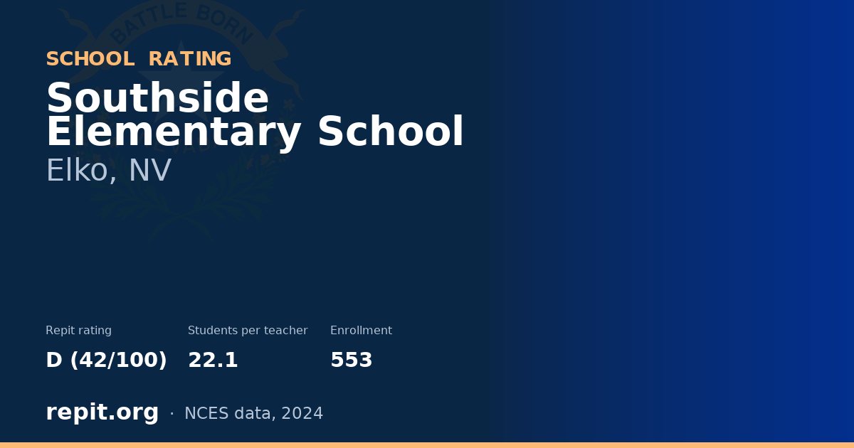 Southside Elementary School, Elko, NV — Repit school rating D (42/100)