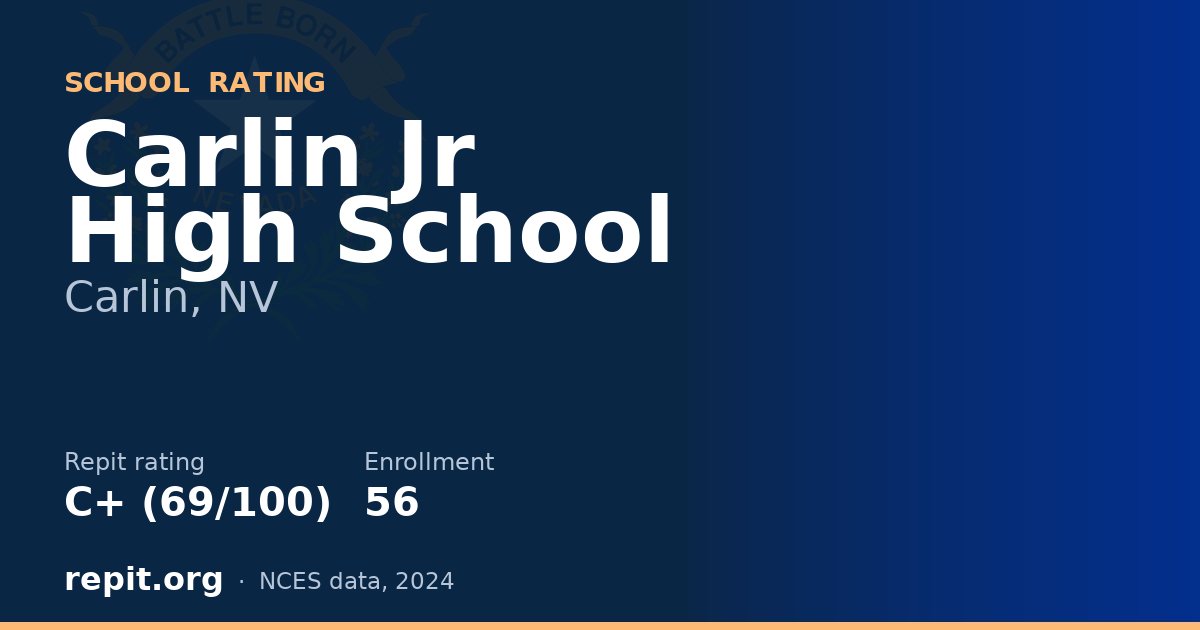 Carlin Jr High School, Carlin, NV — Repit school rating C+ (69/100)