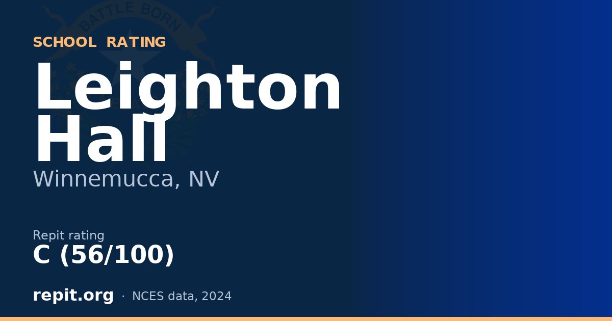 Leighton Hall, Winnemucca, NV — Repit school rating C (56/100)
