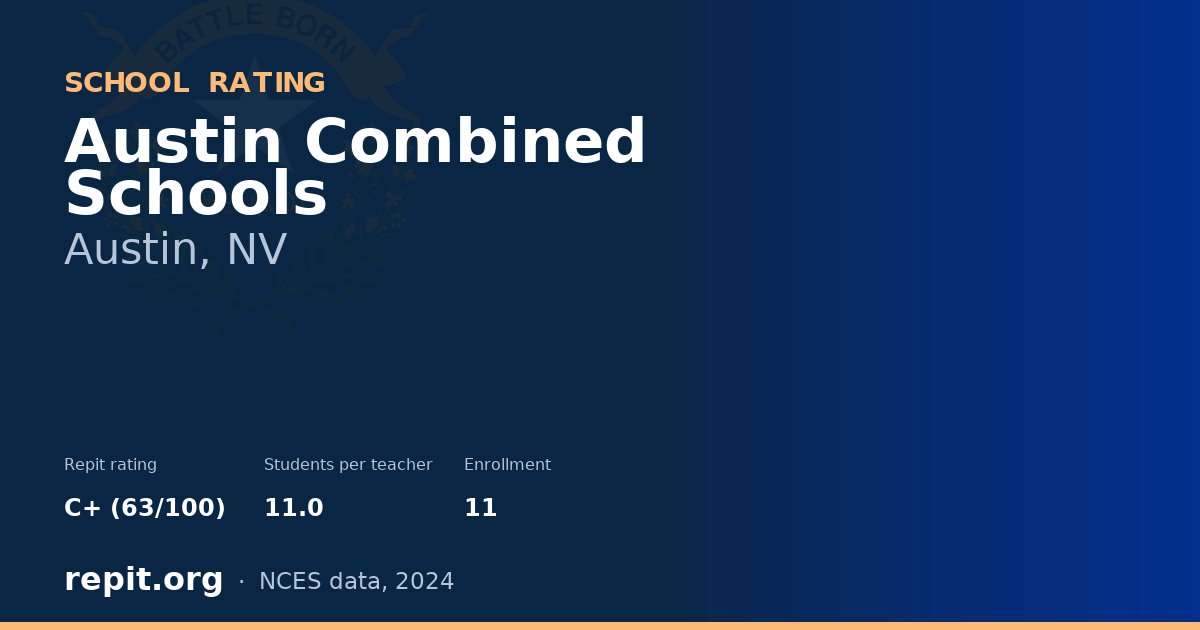Austin Combined Schools, Austin, NV — Repit school rating C+ (63/100)