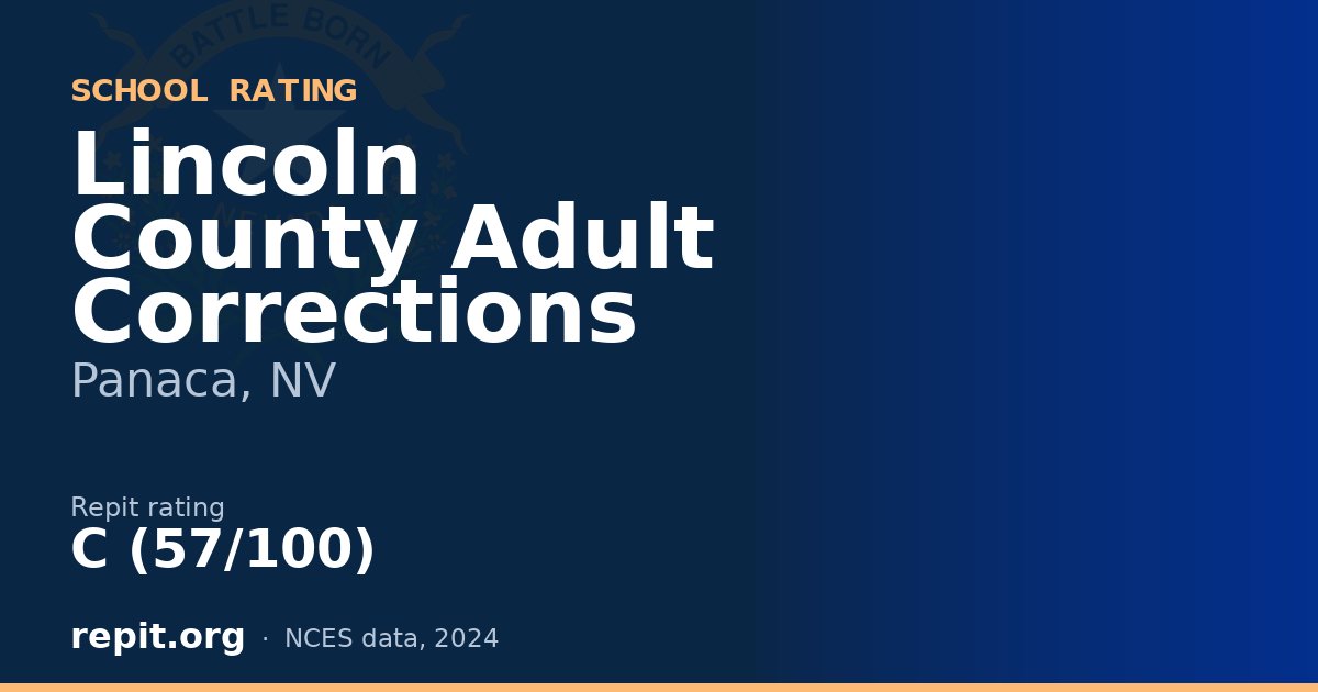 Lincoln County Adult Corrections, Panaca, NV — Repit school rating C (57/100)