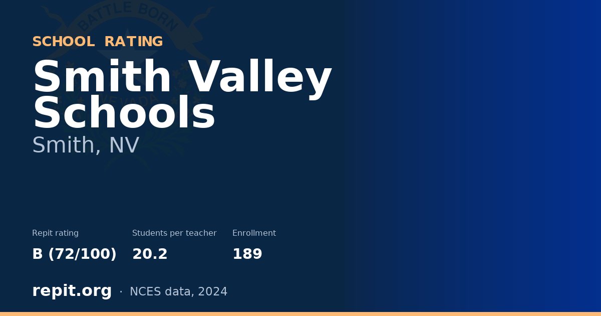 Smith Valley Schools, Smith, NV — Repit school rating B (72/100)