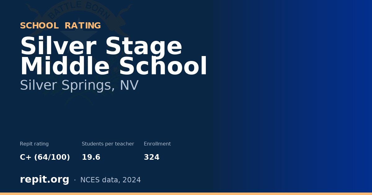 Silver Stage Middle School, Silver Springs, NV — Repit school rating C+ (64/100)