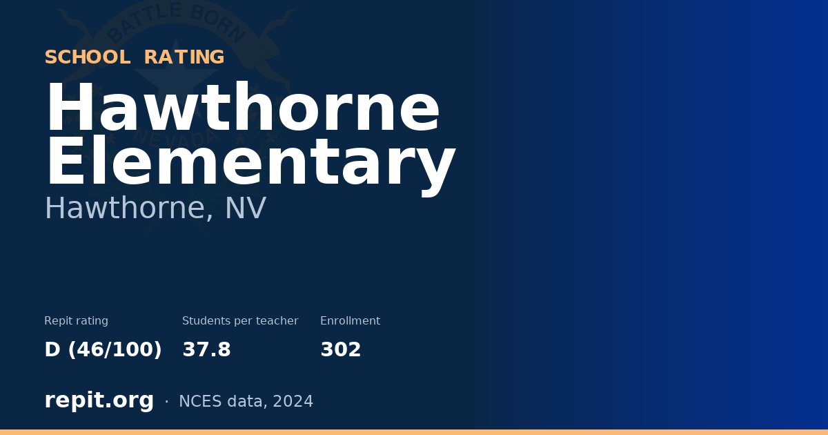 Hawthorne Elementary, Hawthorne, NV — Repit school rating D (46/100)