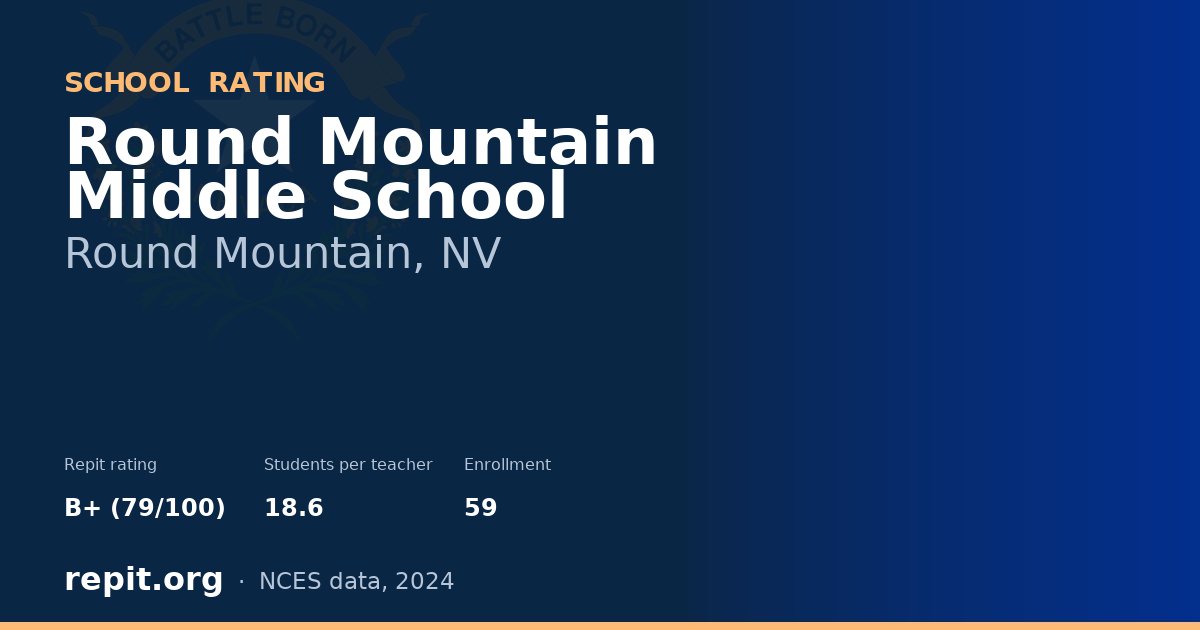Round Mountain Middle School, Round Mountain, NV — Repit school rating B+ (79/100)