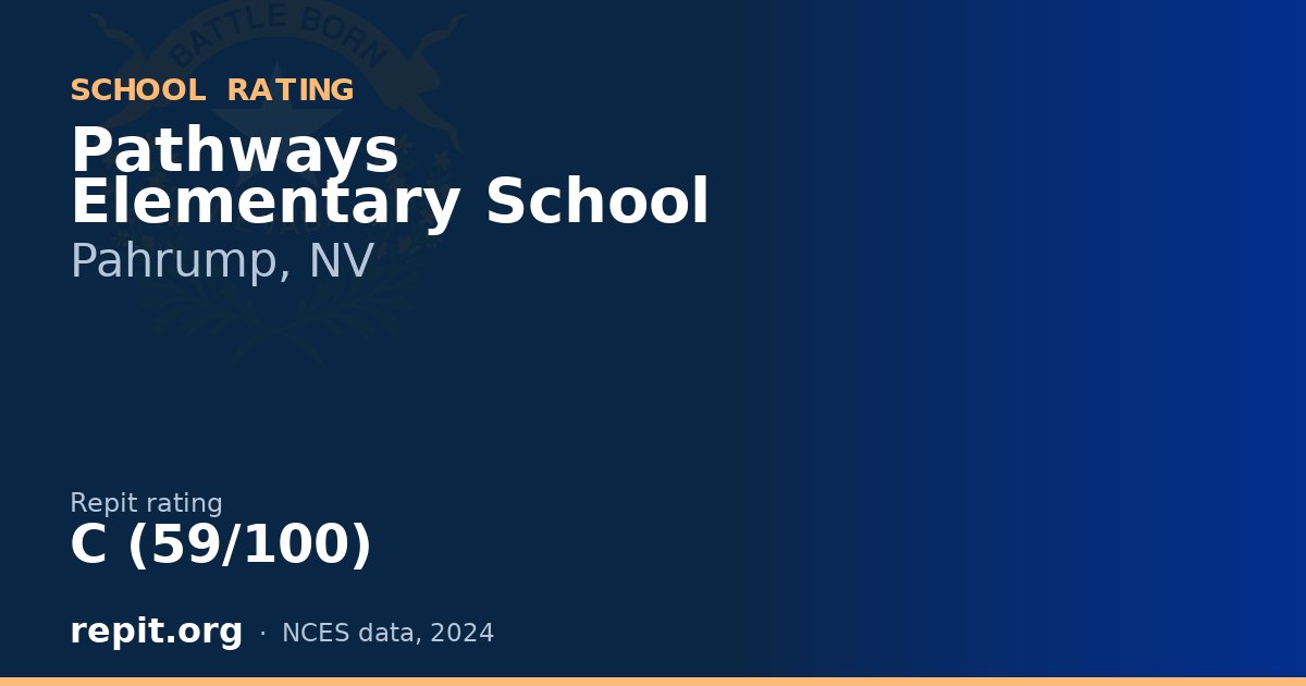 Pathways Elementary School, Pahrump, NV — Repit school rating C (59/100)