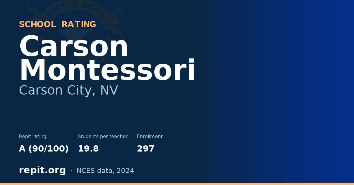 Carson Montessori, Carson City, NV — Repit school rating A (90/100)
