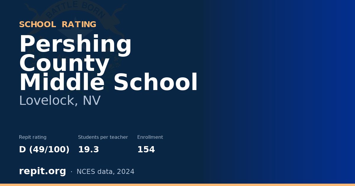 Pershing County Middle School, Lovelock, NV — Repit school rating D (49/100)