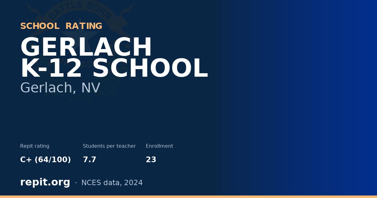 GERLACH K-12 SCHOOL, Gerlach, NV — Repit school rating C+ (64/100)