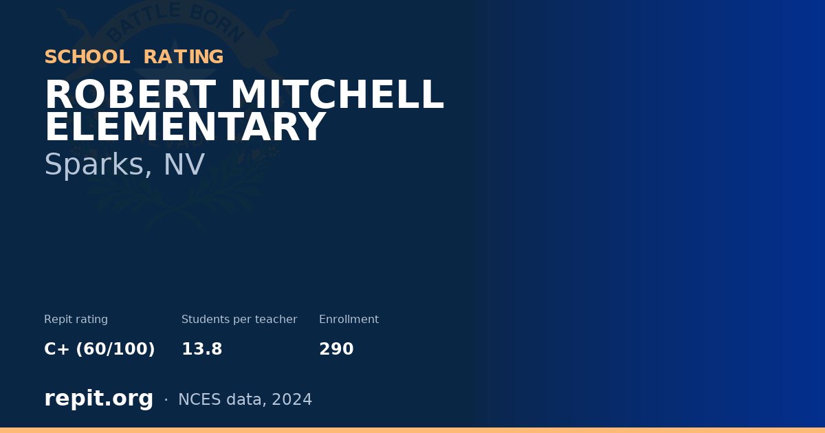 ROBERT MITCHELL ELEMENTARY, Sparks, NV — Repit school rating C+ (60/100)