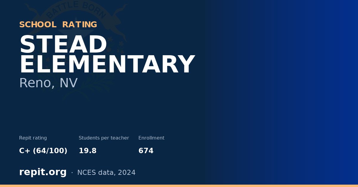 STEAD ELEMENTARY, Reno, NV — Repit school rating C+ (64/100)