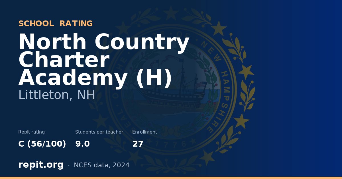 North Country Charter Academy (H), Littleton, NH — Repit school rating C (56/100)