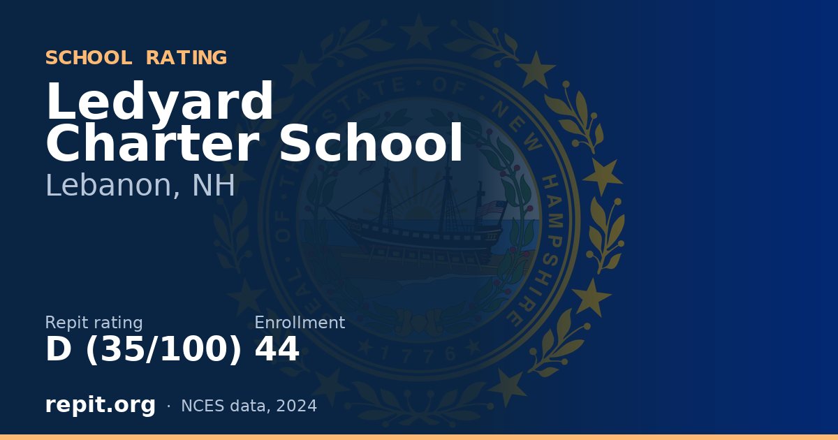Ledyard Charter School, Lebanon, NH — Repit school rating D (35/100)