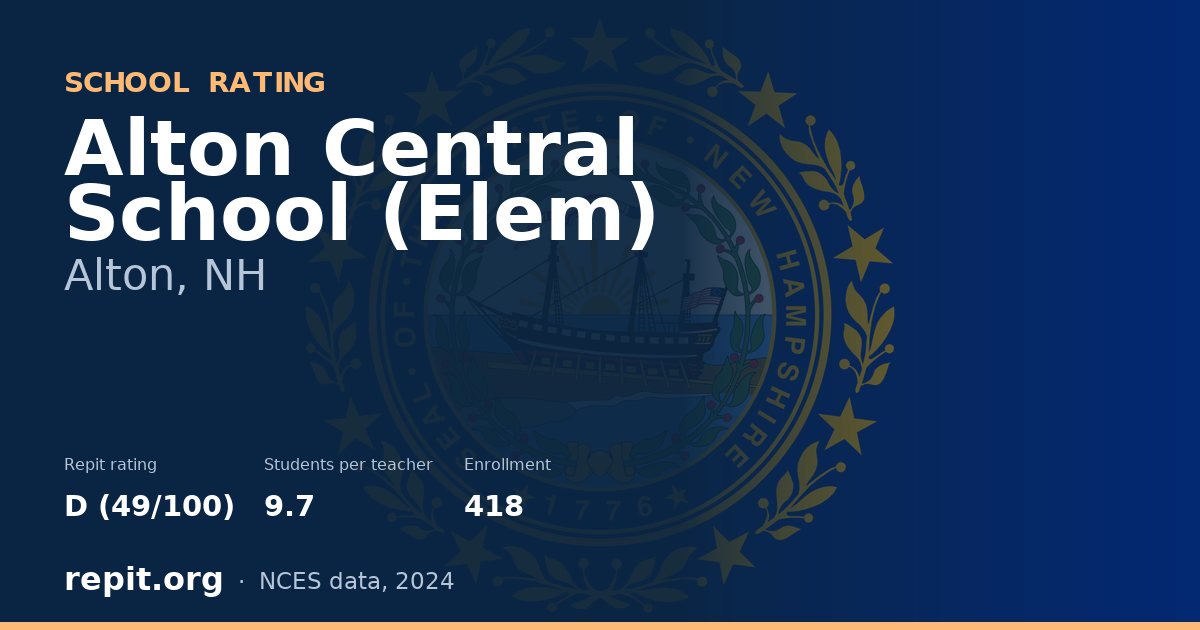 Alton Central School (Elem), Alton, NH — Repit school rating D (49/100)