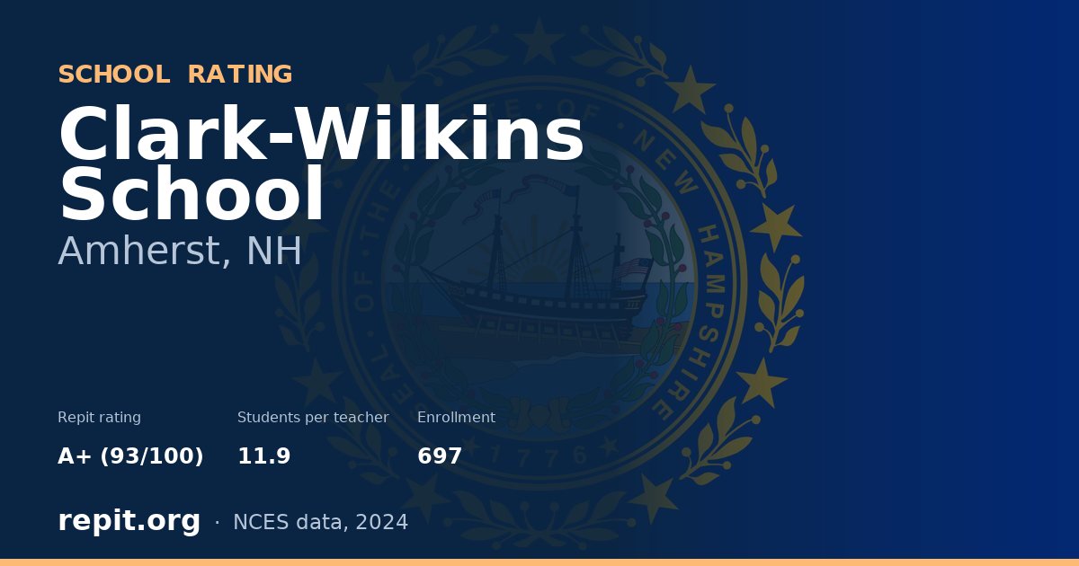 Clark-Wilkins School, Amherst, NH — Repit school rating A+ (93/100)