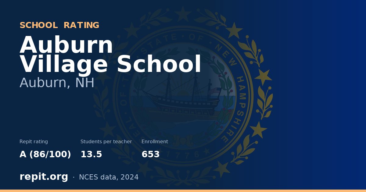 Auburn Village School, Auburn, NH — Repit school rating A (86/100)