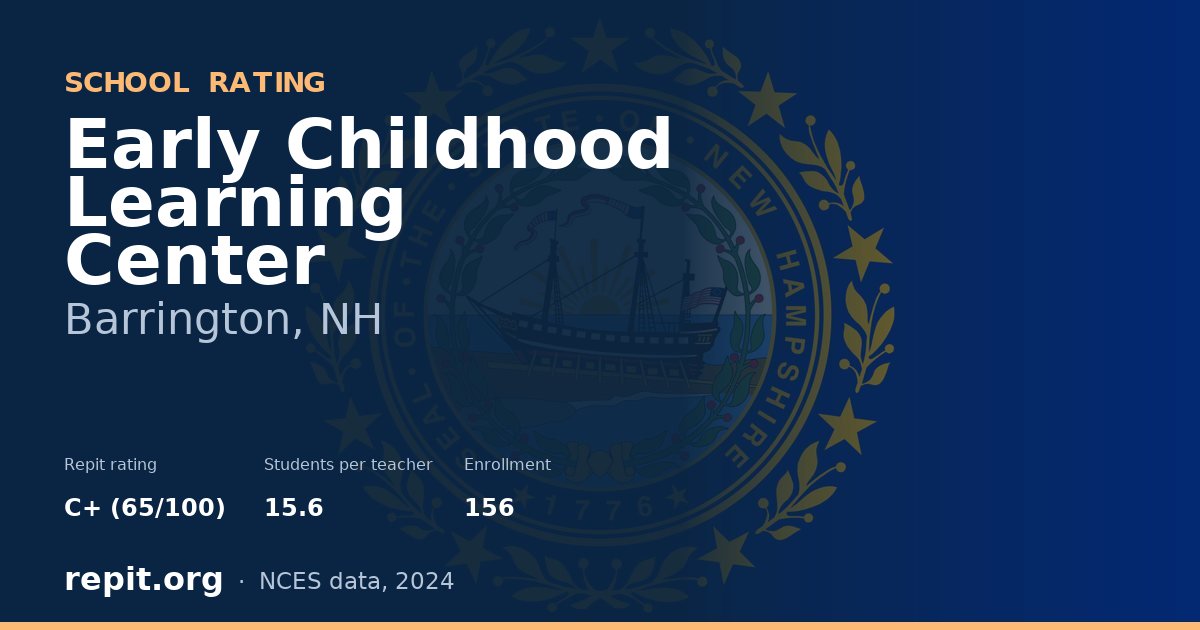 Early Childhood Learning Center, Barrington, NH — Repit school rating C+ (65/100)