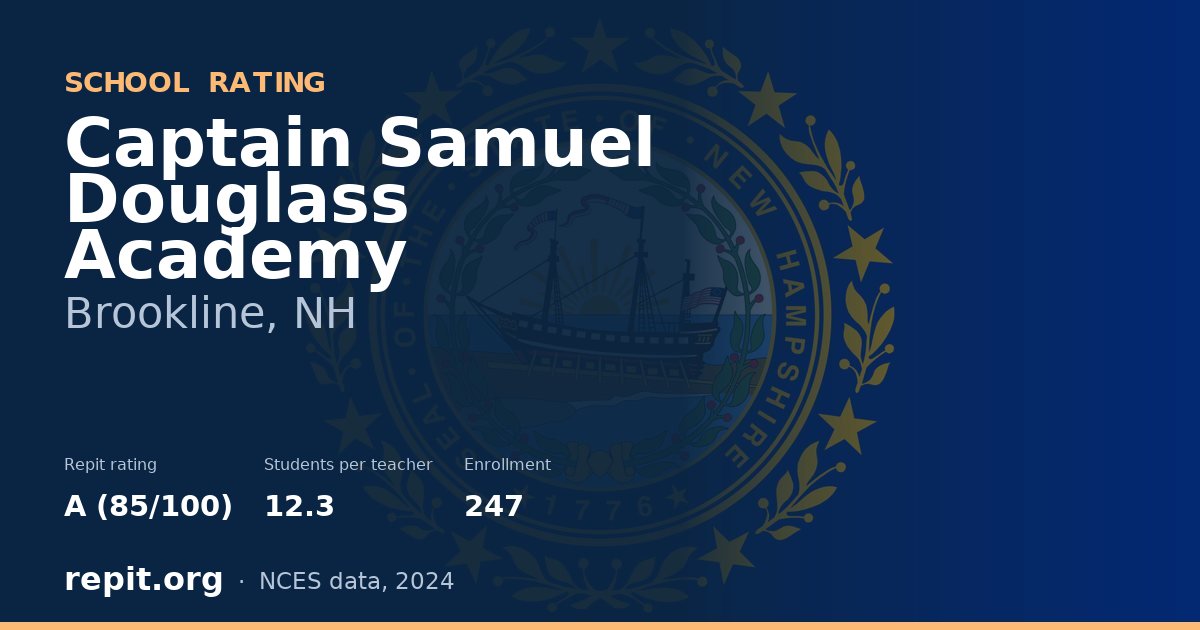 Captain Samuel Douglass Academy, Brookline, NH — Repit school rating A (85/100)