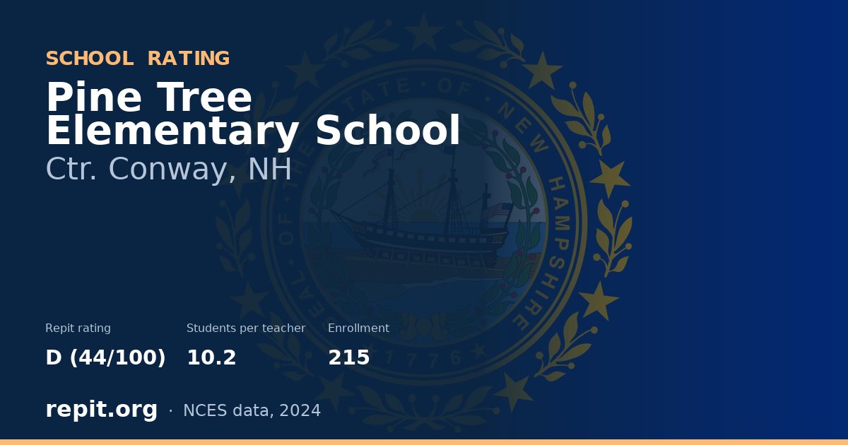 Pine Tree Elementary School, Ctr. Conway, NH — Repit school rating D (44/100)