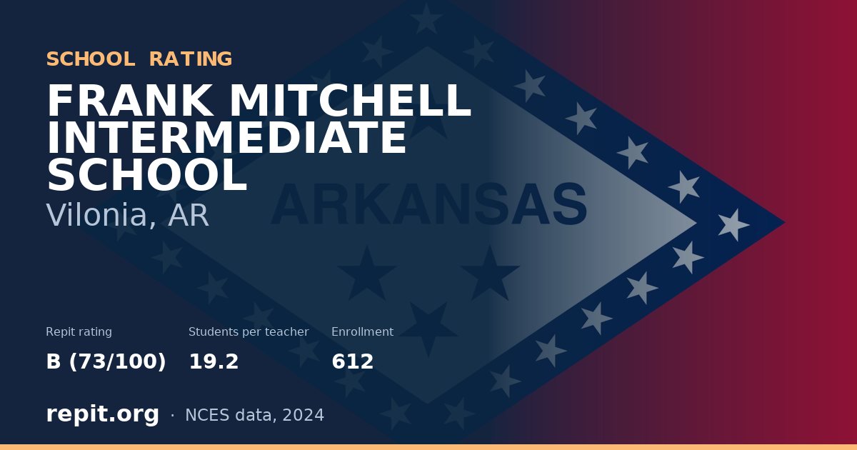 FRANK MITCHELL INTERMEDIATE SCHOOL, Vilonia, AR — Repit school rating B (73/100)