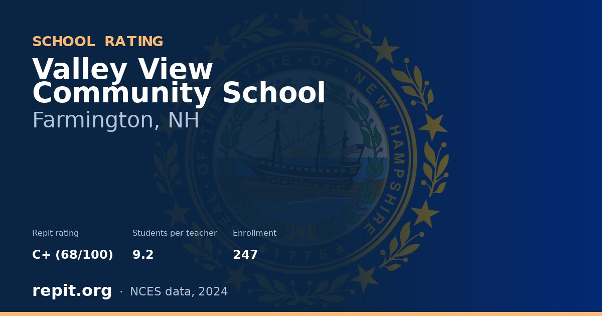 Valley View Community School, Farmington, NH — Repit school rating C+ (68/100)